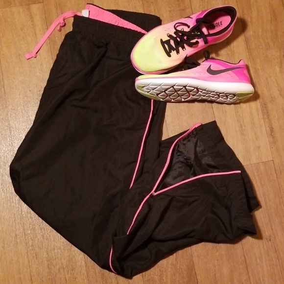 Danskin Now Pants - 🚫SOLD🚫 Danskin BLK/PINK Track EUC Plus SXXL